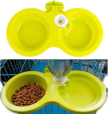 Amazon Com Mltao Pet Water Food Bowl Hanging Cage Bowl Double