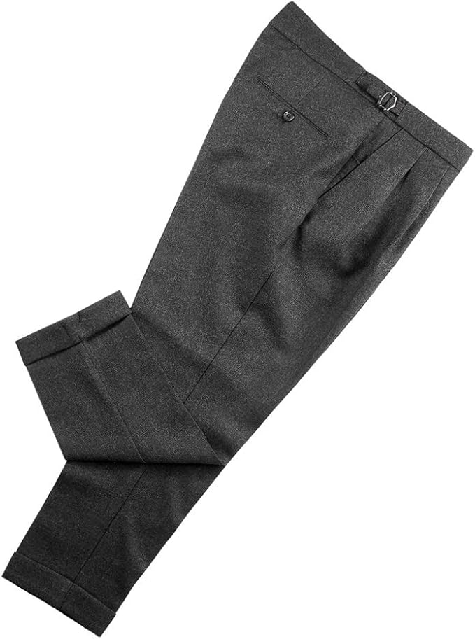 Amazon ベルウィッチ Berwich 国内正規品 21aw ウールシャークスキンサイドアジャスター2プリーツパンツ Scotch Dark チャコールグレー 48 メンズ ロングパンツ 通販