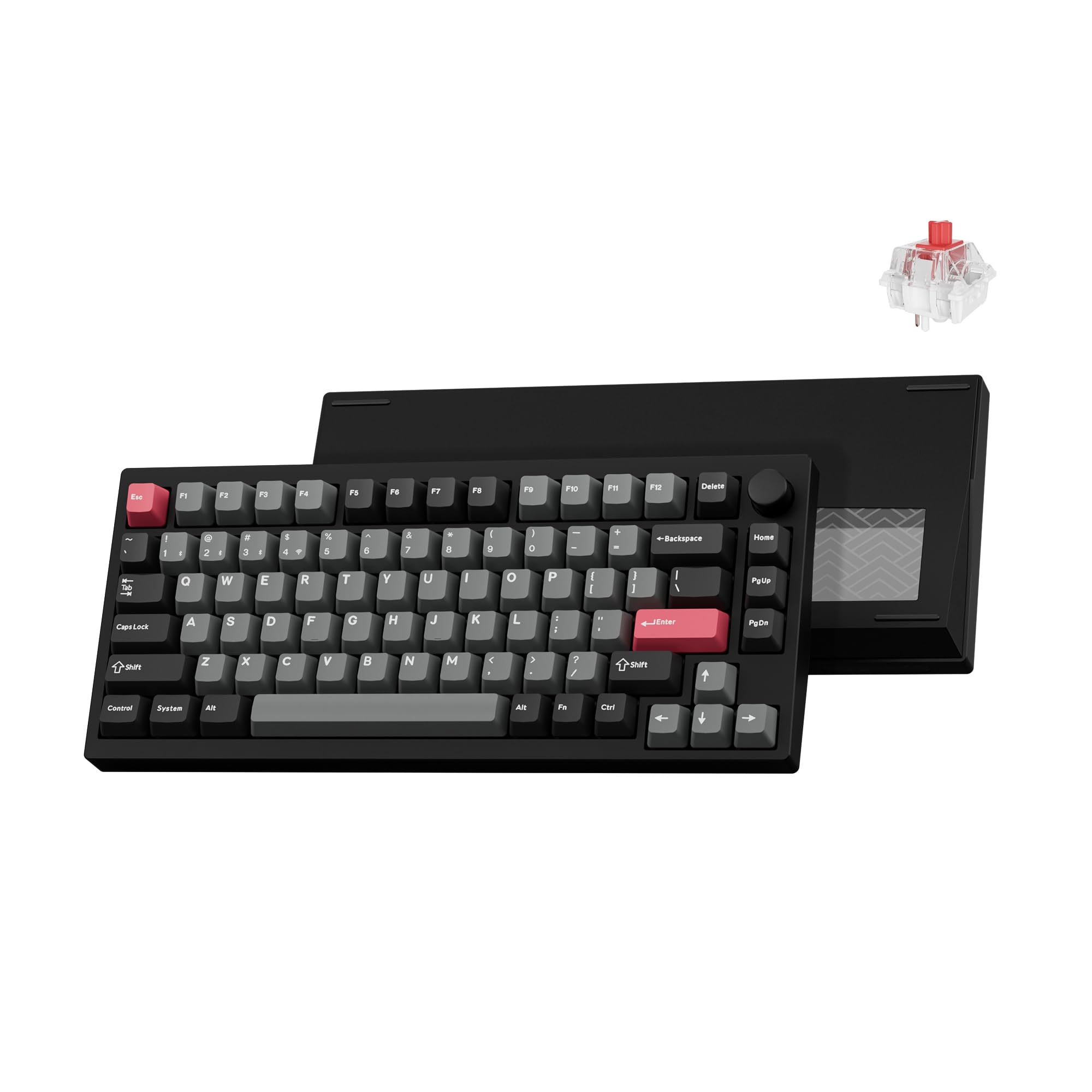 Photo 1 of LEMOKEY P1 Pro Wireless Custom Mechanical Keyboard, Full Aluminum 2.4 GHz Bluetooth RGB Backlit 75% Layout with Hot-swappable KEYCHRON Super Red Switch Compatible with Mac Windows Linux