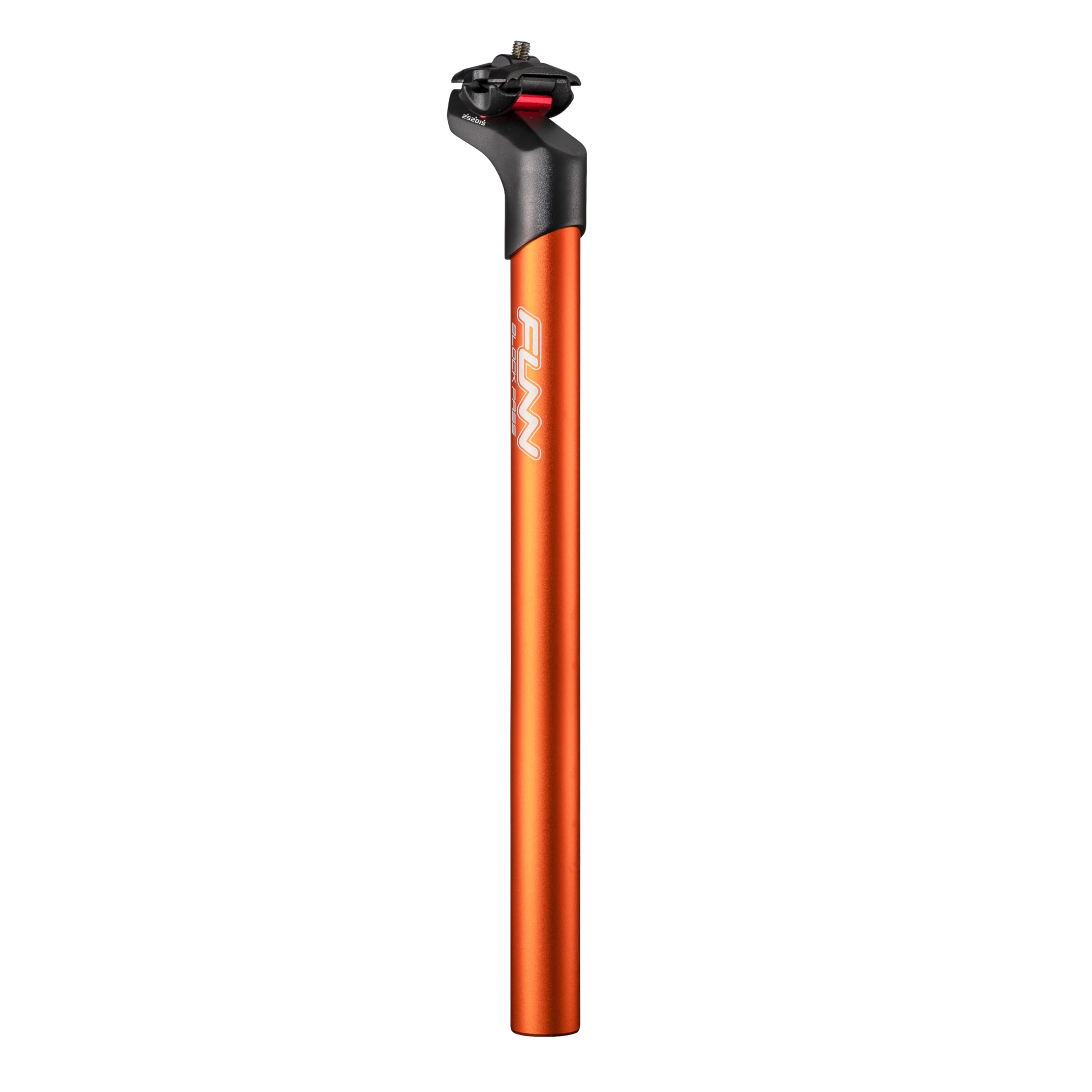 Funn Block Pass Offset Adjustable Bike Seat Post, Length 400mm, Diameter 30.9mm, Aluminum Alloy AL6061, 2D Forged (Blast Orange)