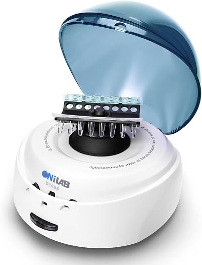 ONiLAB Mini Centrifuge 7000RPM 2680xg Benchtop Lab Centrifuge 2 Rotors PCR