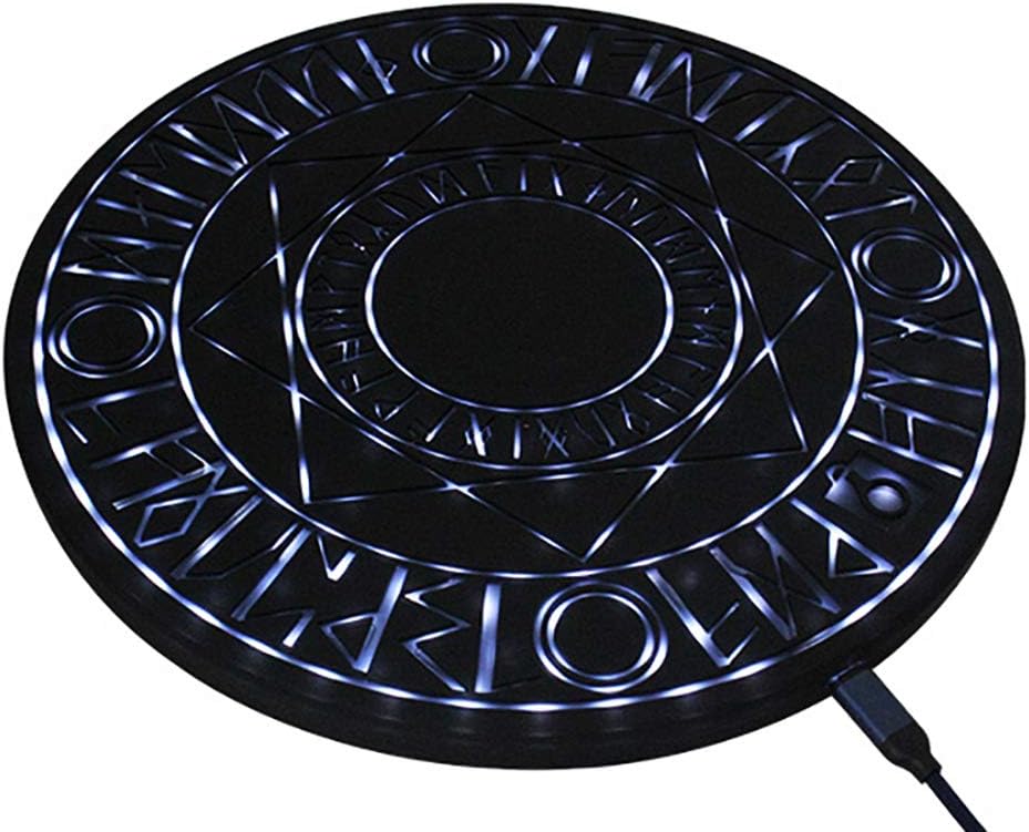 Universal Qi Wireless Fast Charger Magic Array Wireless Charger 5W/10W Magic Circle Qi Wireless Universal Fast Charger Charging Pad for iPhone/Samsung/Google/Huawei/Nokia/LG and More (Black, 10w)