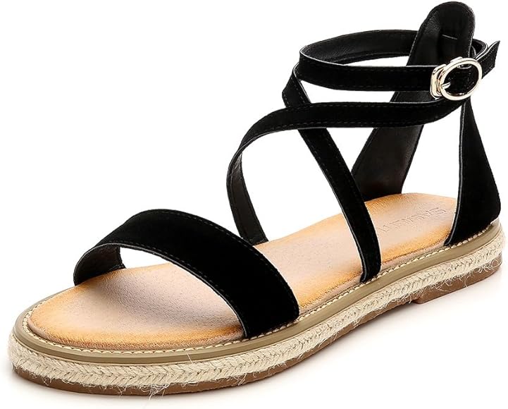 roman sandals black