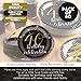 Juvale Paper Plates 40th Birthday Party - 9 in Black Gold Star Design - Disposable 80 Count - Sturdy 350g Paper for Events & Gatherings