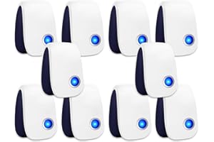 WYEWYE Ultrasonic Pest Repellent 10 Pack Electronic Plug in, Indoor Sonic Repellent pest Control for Mosquito Bugs,Roach, Rodent, Mouse,Electronic Repellent for Home Office Warehouses in Pest Control