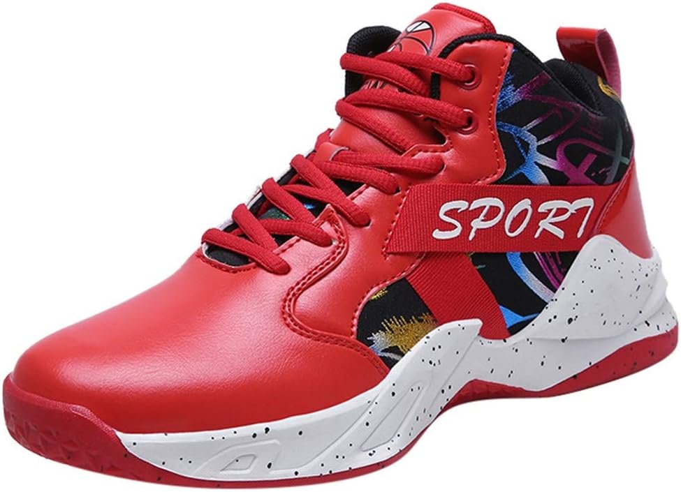 red colour sneakers shoes