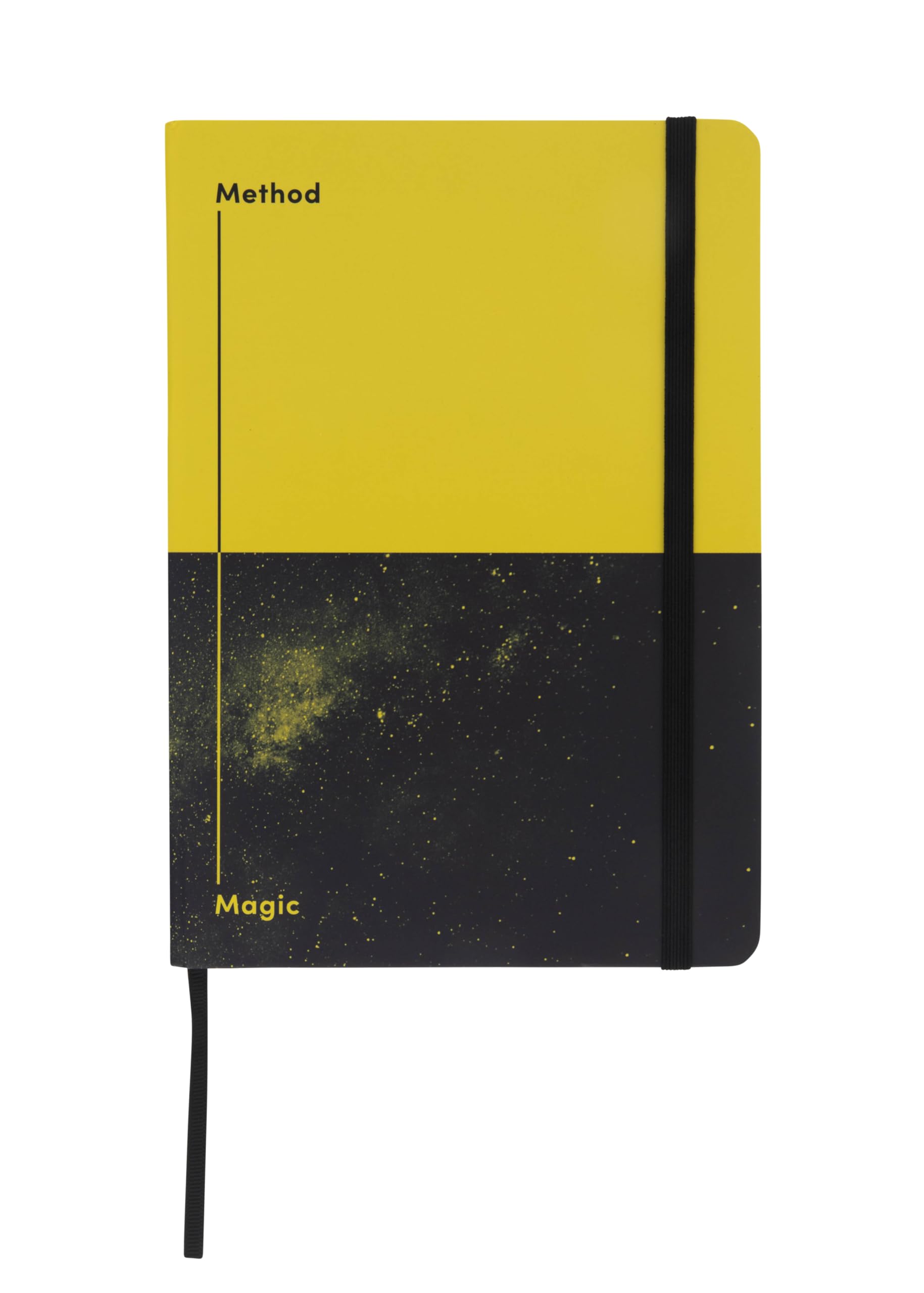 Jumble & Co Chaos & Control A5 Ruled Notebook - Method & Magic - 100% Recycled Paper - Yellow/Black