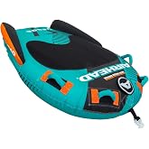 Airhead Slice Towable 2-4 Rider Models, Tube for Boating and Water Sports, Heavy Duty Full Nylon Cover with Zipper, EVA Foam Pads, and Patented Speed Safety Valve for Easy Inflating &amp; Deflating