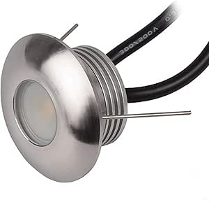 CNBRIGHTER LED Deck Light, 1W 12V DC, Small Outdoor Step Stairs