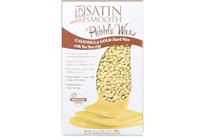 Satin Smooth Hard Wax Beads – Calendula Gold, Pebble Wax for Hair Removal on Coarse Hair, Sensitive Skin & Brazilian Waxing, 35 oz