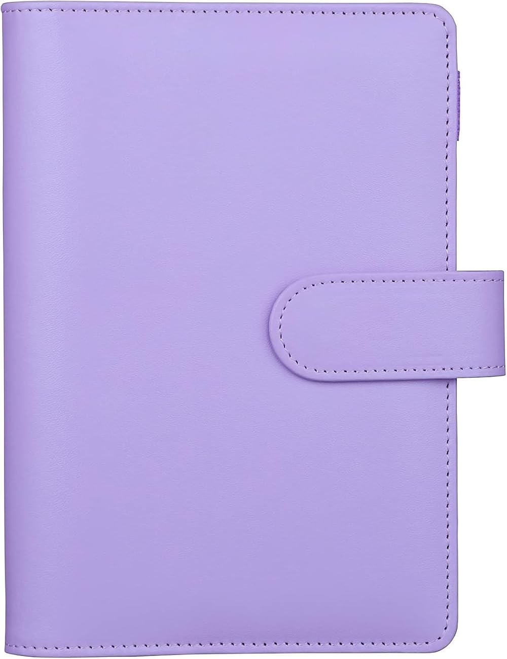 HAUTOCO PU Leather A6 Budget Binder Cover 6 Ring Notebook Purple