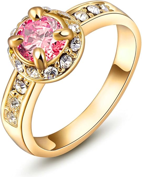 YAZILIND Anillo De Bodas Chapado En Oro Corte Princesa Zirconia Cúbica