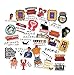 100 pcs Friends tv Show Themed Creative DIY Stickers Funny Decorative Cartoon for Cartoon PC Luggage Computer Notebook Phone Home Wall Garden Window Snowboard
