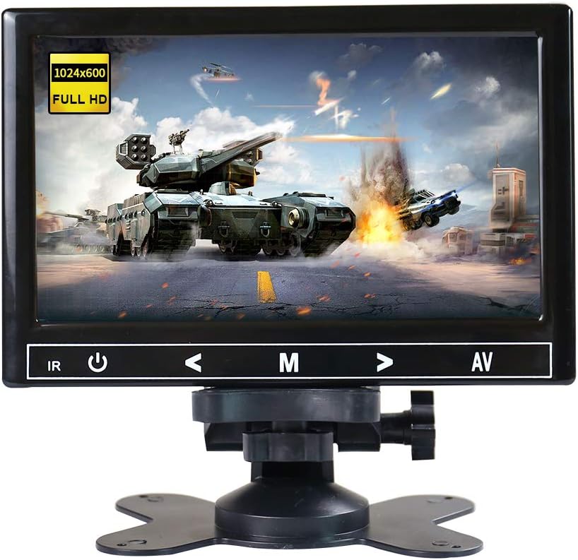 7 inch HDMI portable monitor TFT LCD Full HD 1024x600 portable monitor, HDMI plastic shell black, JOHNWILL