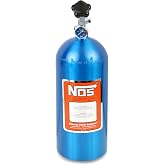 NOS 14745 Electric Blue 10-pound Aluminum Nitrous Bottle with Hi-Flow Valve