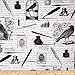 Michael Miller Nevermore Collection Old Script Urban Grit Black Fabric By The Yard