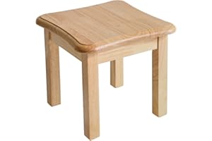Aibiju Toddler Step Stool, Mini Table Desktop Shelf, Wooden Stool 11.5 * 11.5 * 10.6inch, Natural Wood Kitchen Step Stool, Small Short Stool for Kids and Adults, Natural Wood Color JPRF-1352