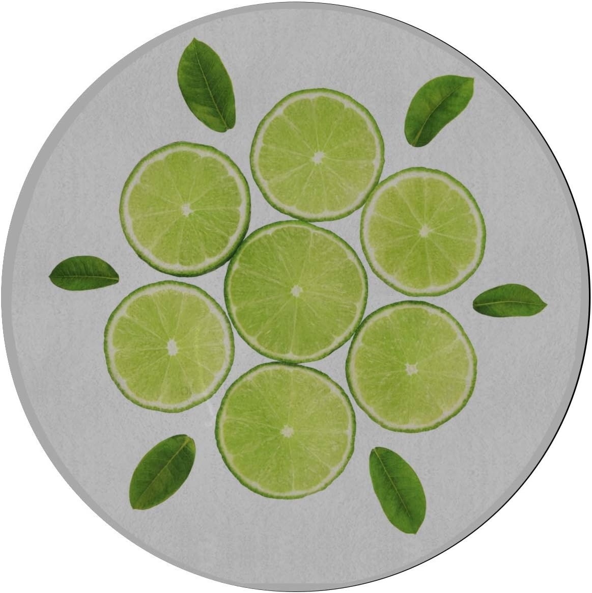 Alfombra de área Lavable Verde Lima Limón Fruta Alfombras para niños 2