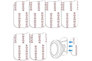 6 Pack Very High Bond [EASY TO PEEL OFF] Rectangle Sticky Adhesive Replacement Kit for Magnetic Car Dashboard Phone Mount Bas