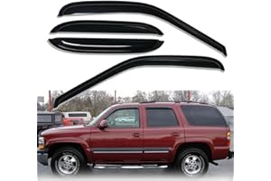 ZZDSNJ Tape-On Window Visors 4-Piece for 2000-2006 Chevy Tahoe Sun Rain Guard Shield Shade Smoke 94304