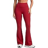 INGIA Womens High Waist No Front Seam Scrunch Butt Flare Leggings Workouts 31 Inches V-Back Bootcut Gym Yoga Pants