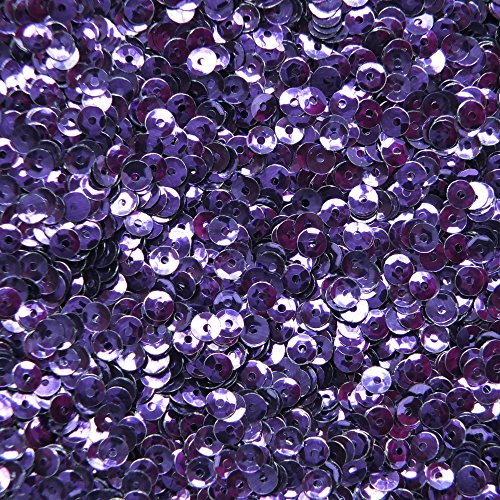 4mm cup facet Sequins ~ Deep Purple Metallic ~ Loose sequins for embroidery, bridal, applique, arts, crafts, and embellishment. Made in USA.