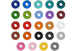 Wine Glass Markers Silicone, 24 Pcs Drink Wine Markers Charms Reusable Glass Identifiers for Party Glasses Decorations Weddin