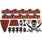 Pinewood Pro Pirate Ship Derby Car Decals | Pine Derby Sticker Sheet | Pirate-themed sticker sheet for derby cars and scale models. Cut, peel, and apply in minutes for swashbuckling style.
