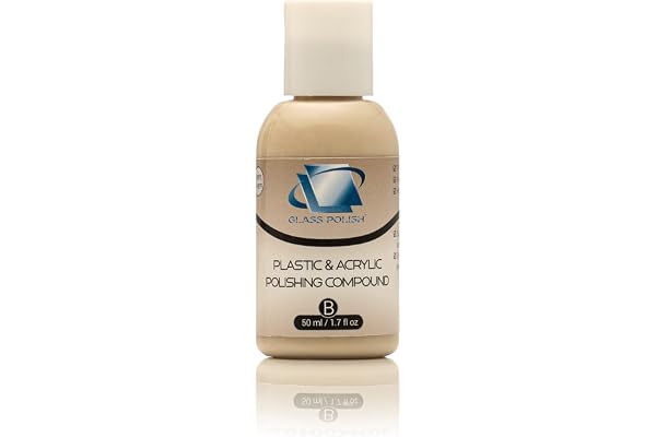 Glass Polish 14017 Plastic & Acrylic Polishing Compound for Professional High-Gloss Micro Finishes - 1.7oz (50ml)