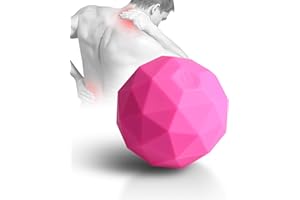 MEXITOP Electric Vibrating Massage Ball, 2-Speed Fitness Yoga Pilates Physical Therapy Massage Roller to Fight Sore Muscles,Washable Negative Ion Vibration Massages Ball for Muscle Recovery(Red)