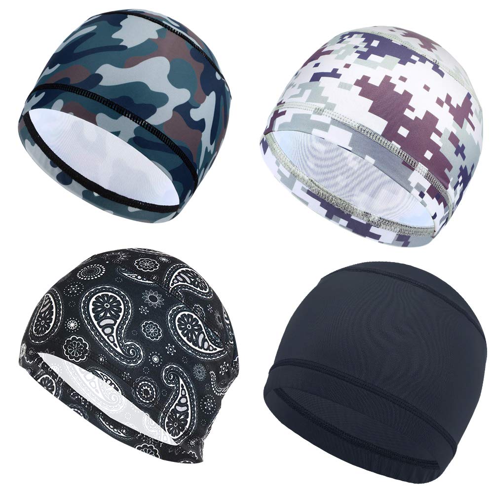 4 Pack Cycling Skull Caps Helmet Liner 