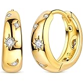 NARMO Earrings for Women 925 Sterling Silver Heart Hoops Small Colorful Rainbow Hoop Earrings Huggie Earrings