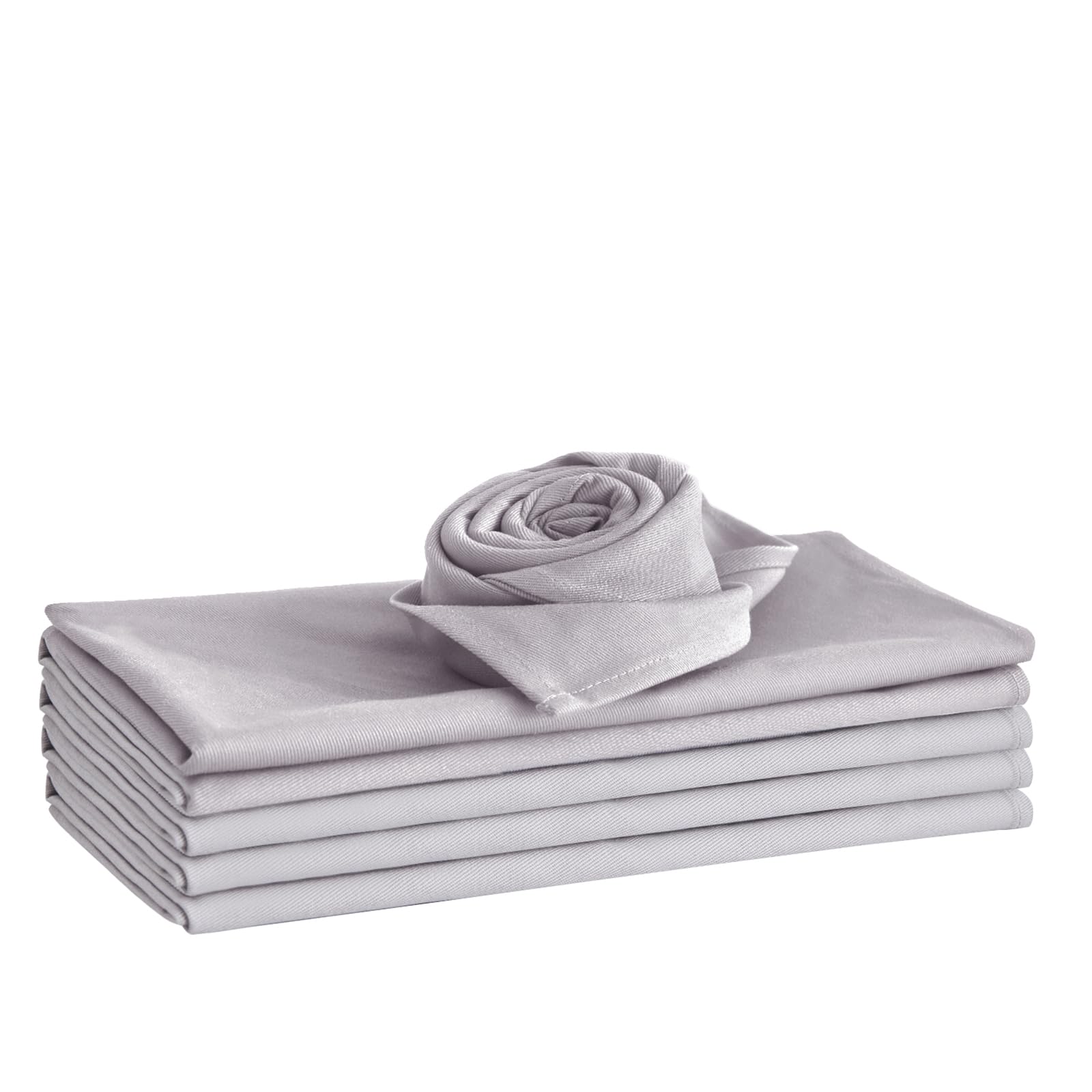 WAITER TREE Cotton Cloth Napkins 50 x 50 cm 6pcs Soft Absorbent Washable Napkins Cloth for Dinner Hotel Restaurant Parties Grey