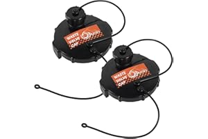 Aussio (2-Pack, Black T1020-1 Waste Valve Cap with Bayonet Hook 3" with Capped 3/4" GHT RV Sewer Cap