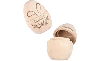 Personalized Wooden Easter Egg Hollow Fillable Egg Keepsake,Custom Easter Gift,Easter Basket Stuffer,Cute 1st Easter,Play Kit