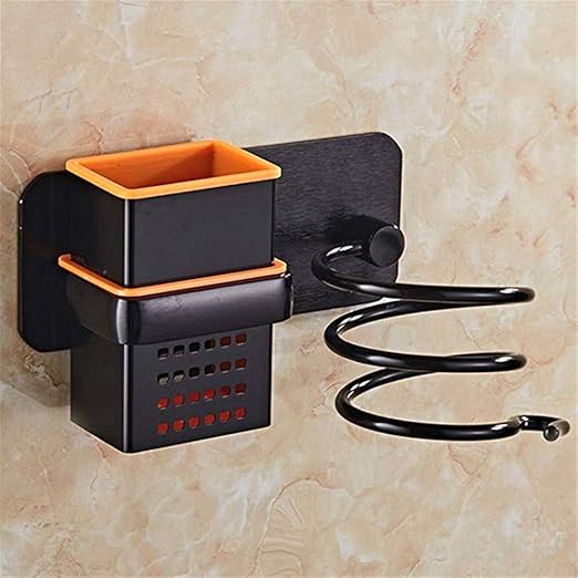 QHGao PunchFree Hair Dryer Rack, WallMounted Space Aluminum Dryer