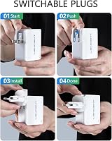 Lencent 4-Port USB Travel Charger 22W 5V 4.4A Worldwide Plug Adapter view 5