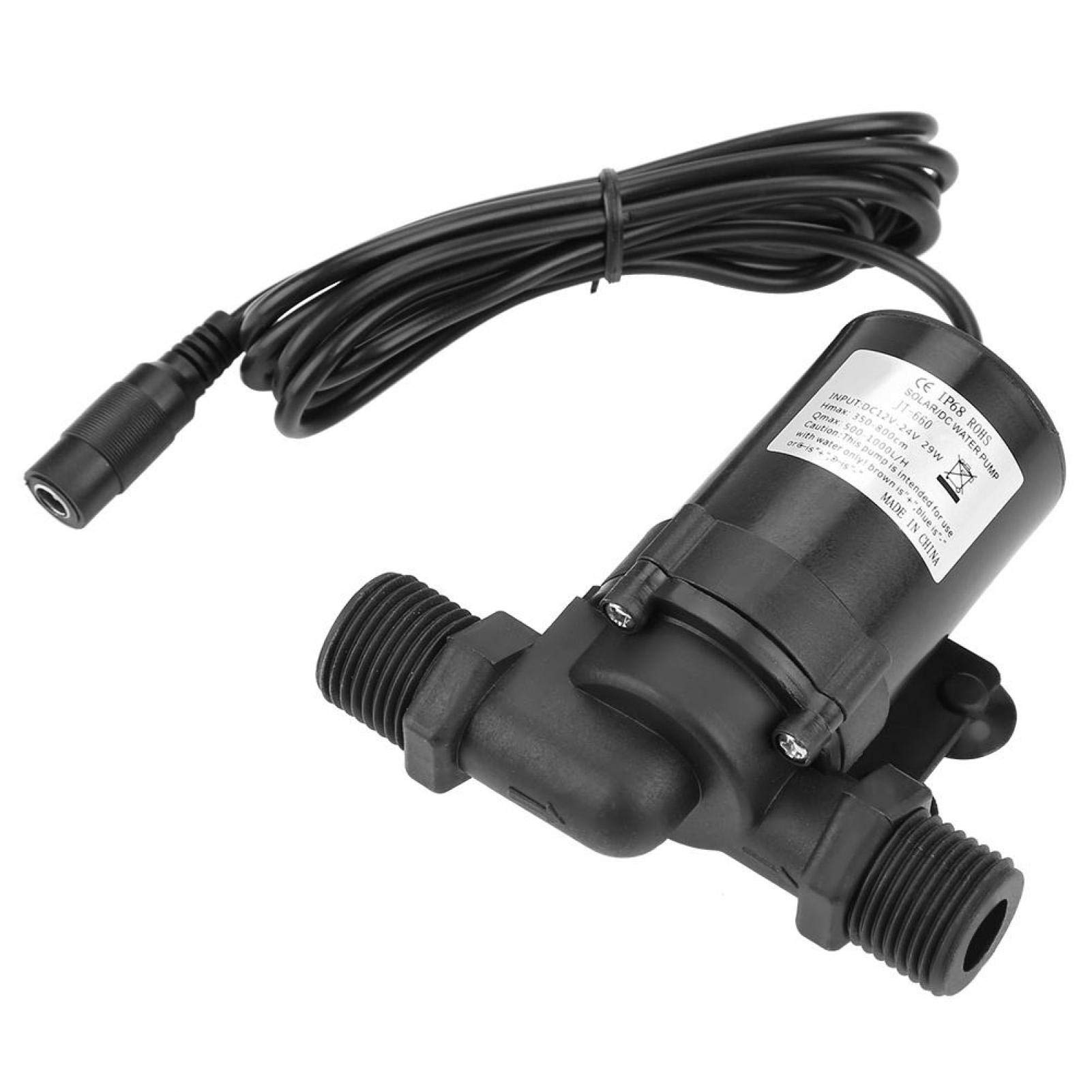EVTSCAN 28W Brushless DC 24V Submersible Water Pump, with 317GPH Ultra Quiet, 18ft High Lift, for Aquariums, Solar Water Heaters