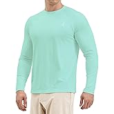 Mens UV Sun Protection Long Sleeve Shirts Rash Guard for Outdoor Fishing Hiking Swimming UPF 50+