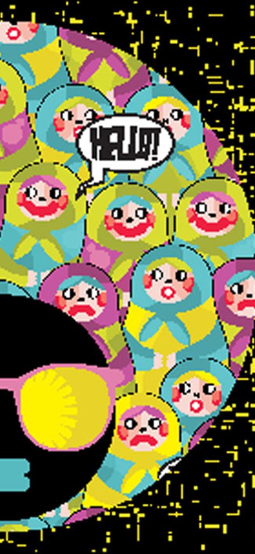 PeelitStickit Women Head Pattern Wallpaper, Wall Mural ID-023, vinyl