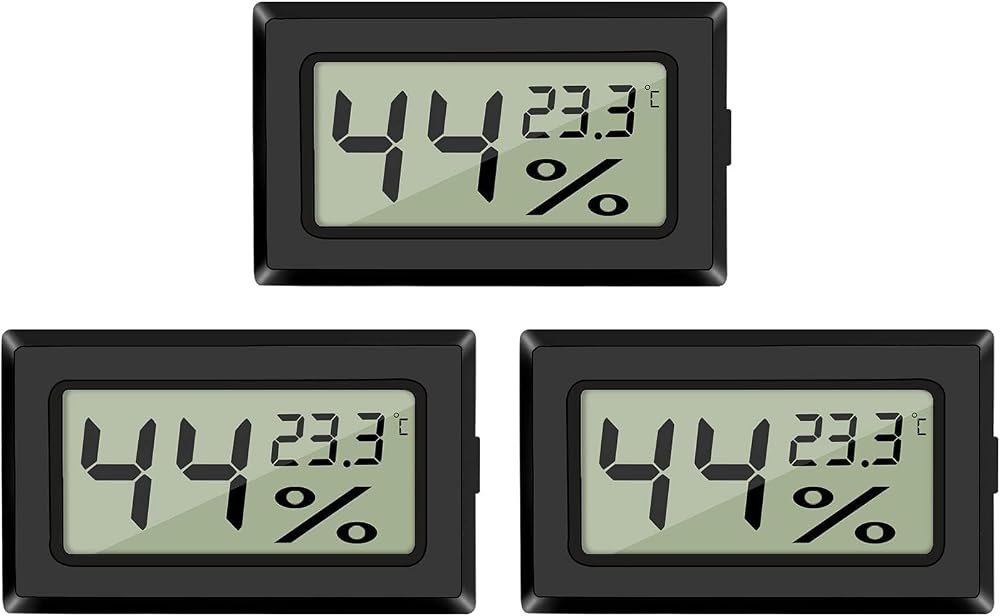 EEEKit 3-Pack Hygrometer Thermometer LCD Digital Temperature Humidity Gauge