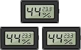 EEEKit 3-Pack Hygrometer Thermometer LCD Digital Temperature Humidity Gauge