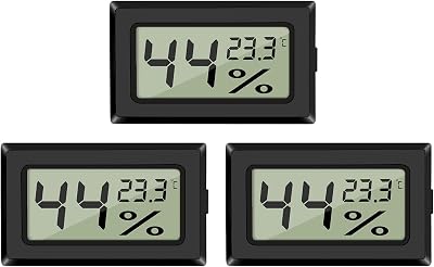 EEEKit 3-Pack Hygrometer Thermometer LCD Digital Temperature Humidity Gauge