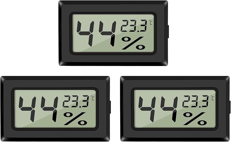 EEEKit 3-Pack Hygrometer Thermometer LCD Digital Temperature Humidity Gauge