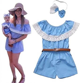 mother daughter matching rompers