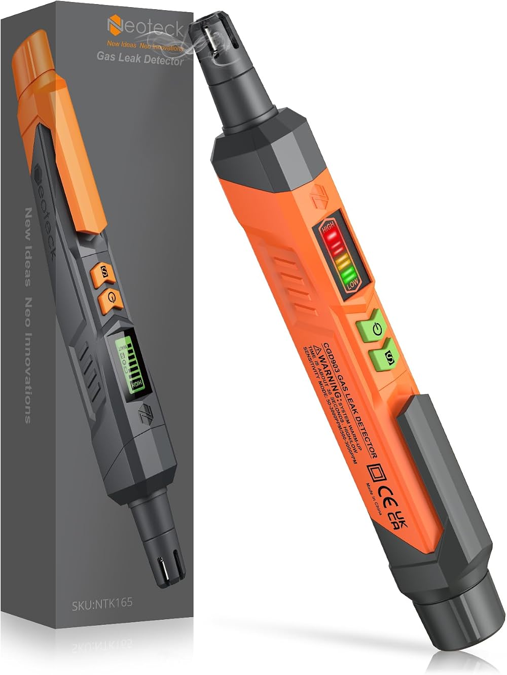 Neoteck Gas Leak Detector Portable Natural Gas Detector with Alarm