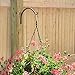 Gray Bunny Hand Forged Curved Hook, 8.5 Inch, Black, 2-Pack, for Bird Feeders, Planters, Lanterns, Wind Chimes, As Wall Brackets and More!