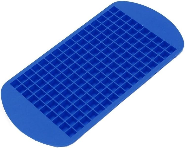 KARP Premium 160 Cavity Silicone Ice Cube Tray (Mini Square, Blue)