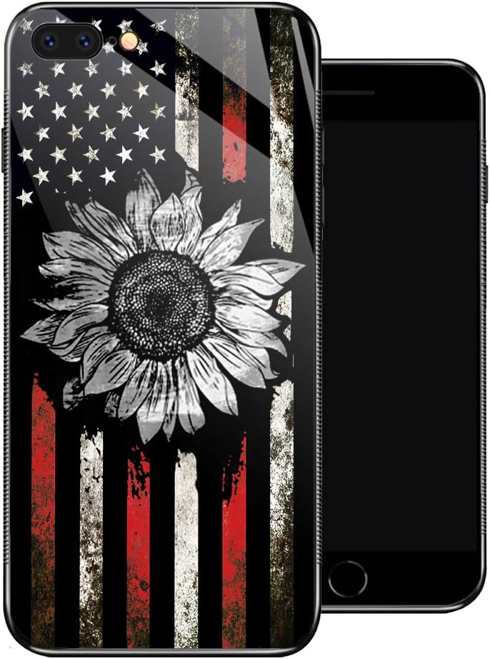 ZHEGAILIAN Case Compatible with iPhone SE2020,Retro Sunflower Flag Cases Compatible with iPhone SE2022/8/7 for Girls,[Shock Absorption]Soft TPU Bumper Back Cover Case for 7/8/SE 2020/SE 2022 4.7-inch