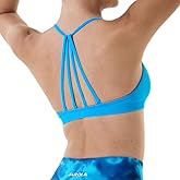 AUROLA Mercury Workout Sports Bras Women Athletic Removable Padded Backless Strapy Minimal Crop Top